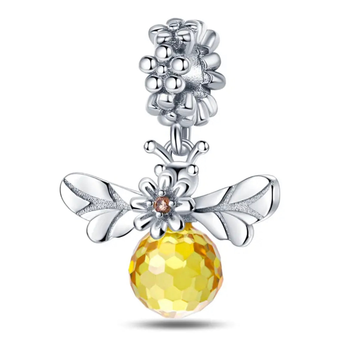 Abeja cristal faceteado