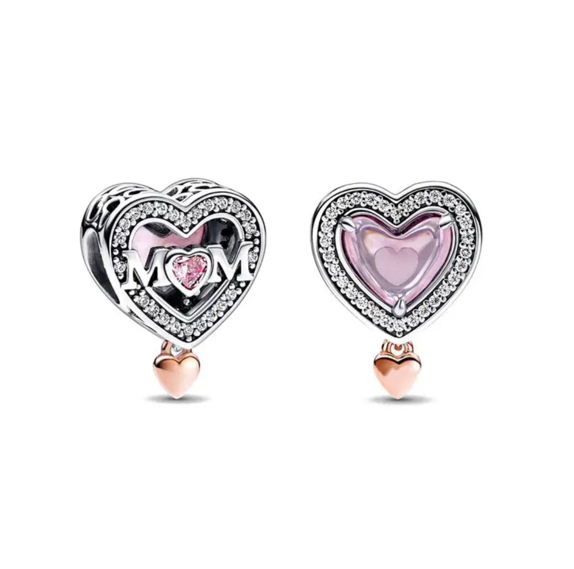 Corazon Mom cristal rose