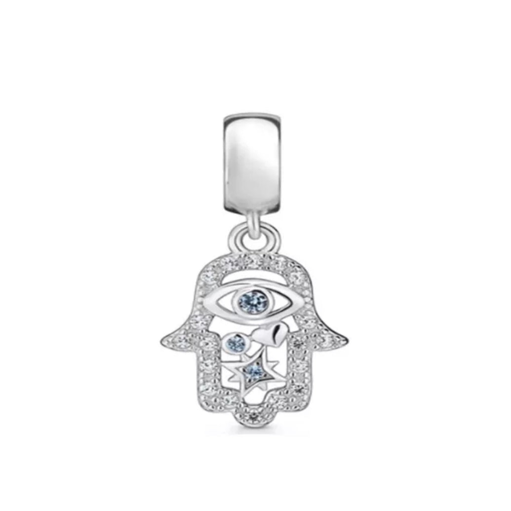 Mano de Fátima y ojo cristal