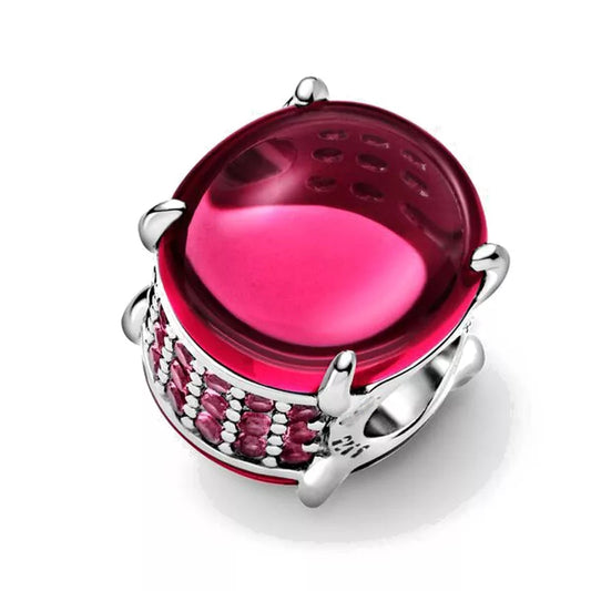 Cristal Rojo engarzado