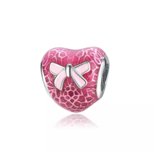 Corazón rosa con Lazo