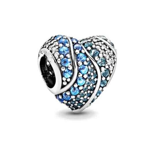 Corazón Cristal azul