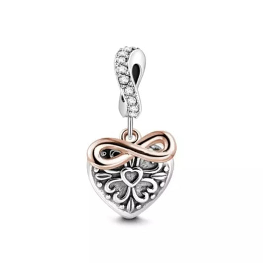 Corazón infinito rose gold