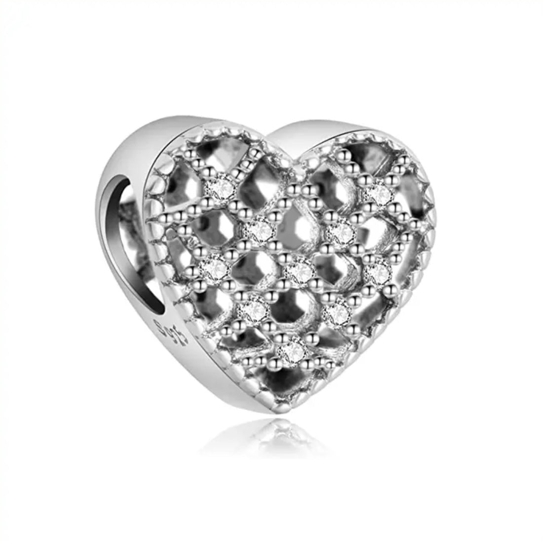 Corazón enrejado Cristal