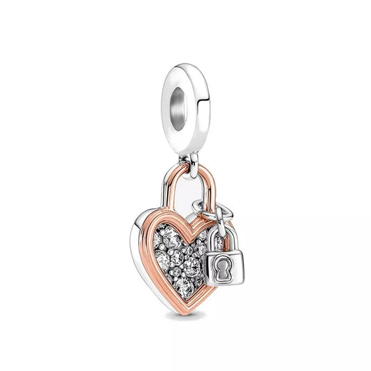 Corazón y Candado rose gold