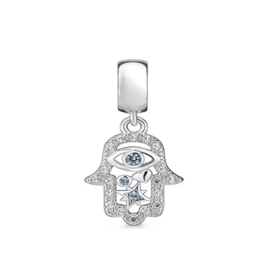 Mano de Fátima y ojo cristal