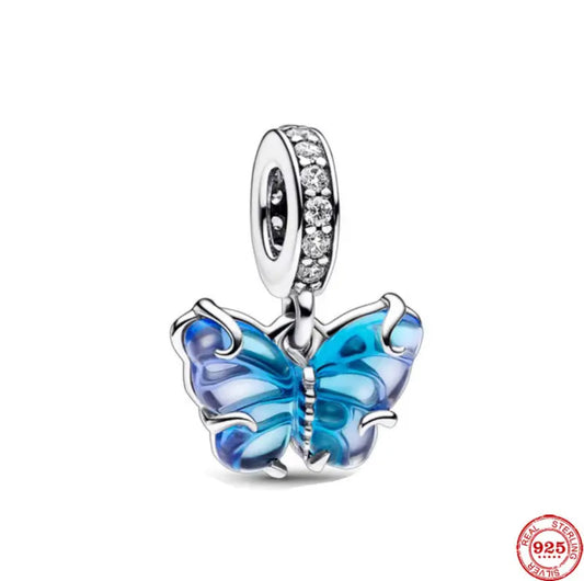 Mariposa Cristal de Murano Azul