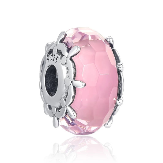 Murano faceteado rosa