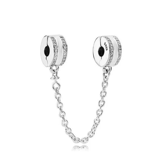 Cadena clip Guarda cristal doble