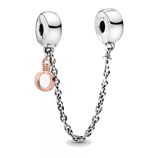 Cadena clip O rose gold