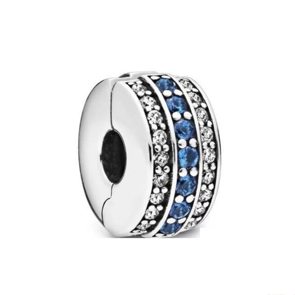 Clip centro azul cristal