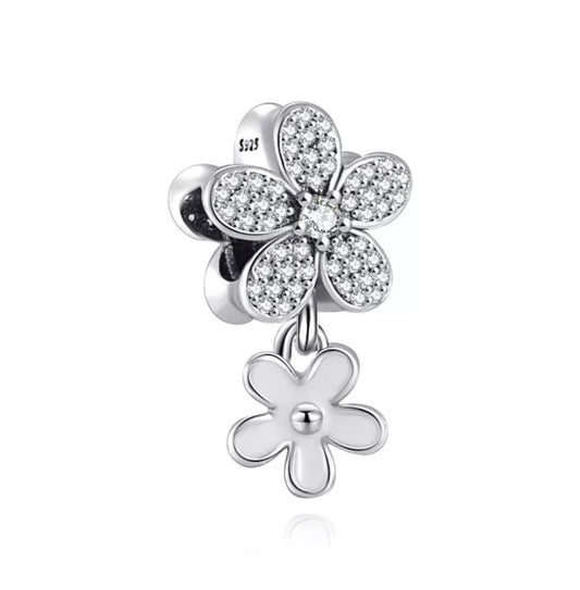 Flor cristal con colgante